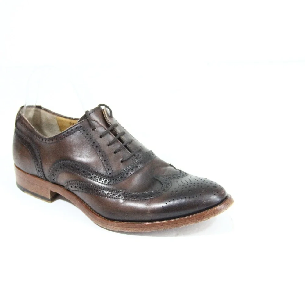 Antonio Maurizi Wingtip Oxford Work Men Dress Shoe Brogue Leather Eu 41 Italy